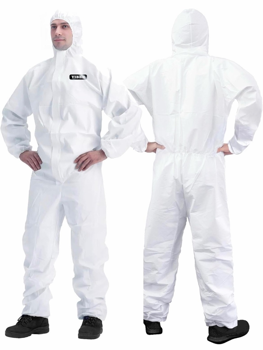 Hazmat Suit Disposable Coverall Full Body Painters,Multiple specifications Large